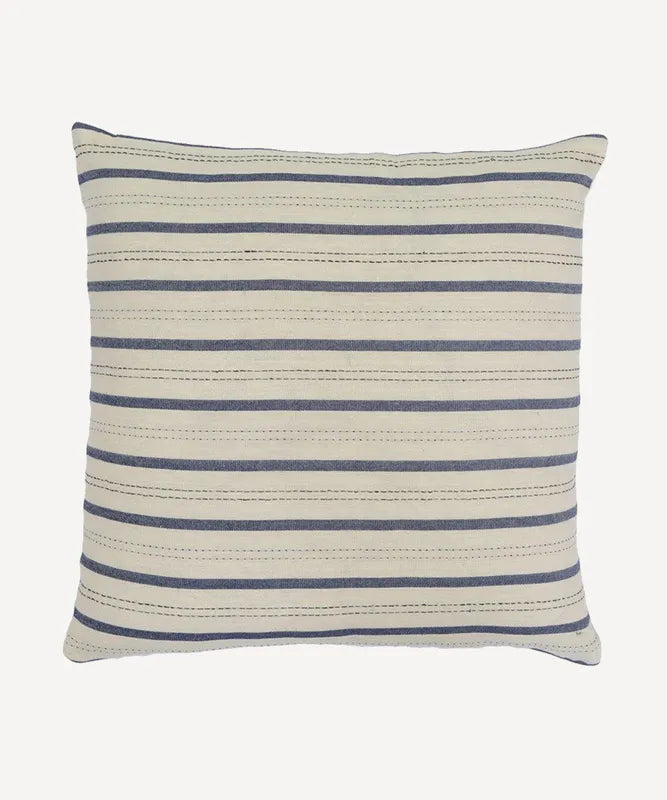 Stripe Blue Woven Cushion Cover