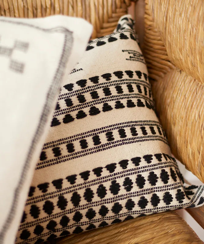 Woven Pattern Bolster Cushion Cover